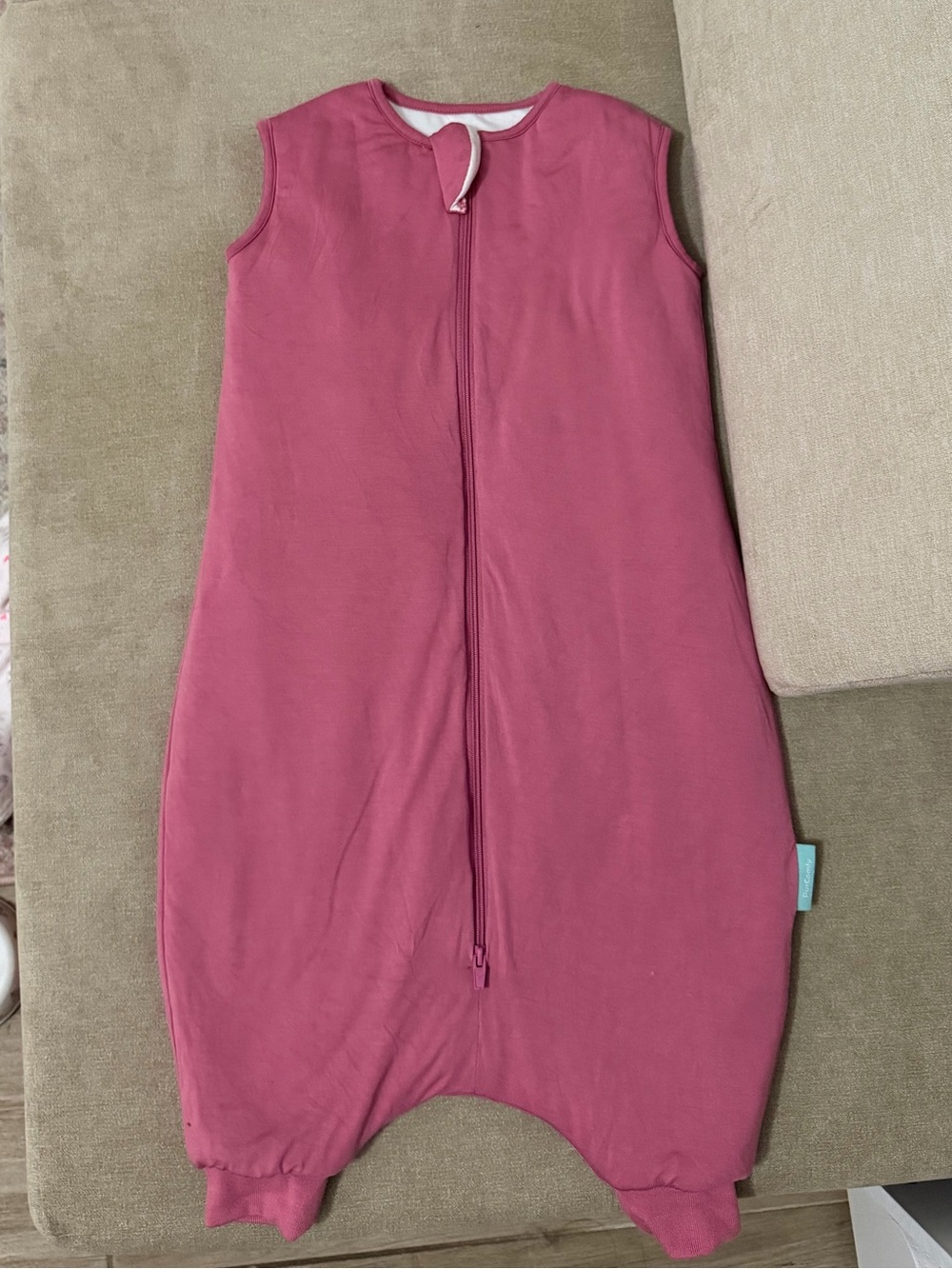 Sleeveless Kids Sleep Sack in Rose Pink with Front Zipper